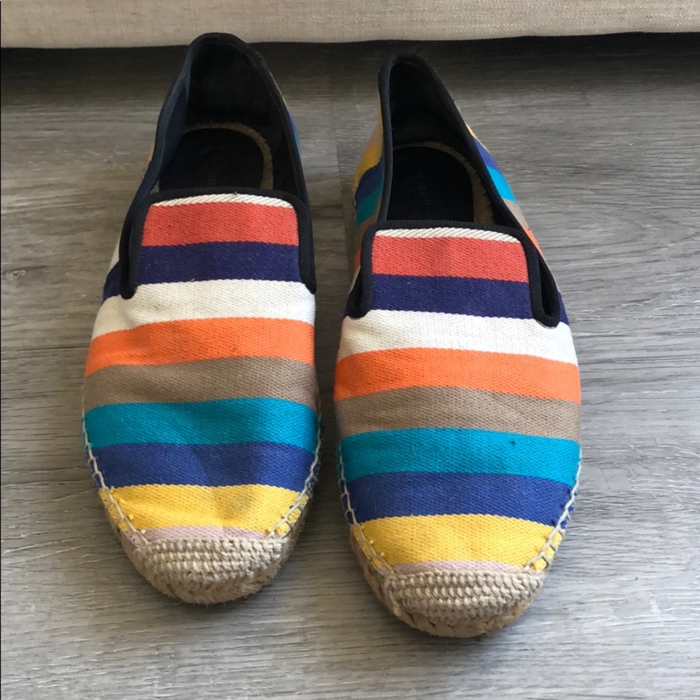 Celine canvas striped espadrilles